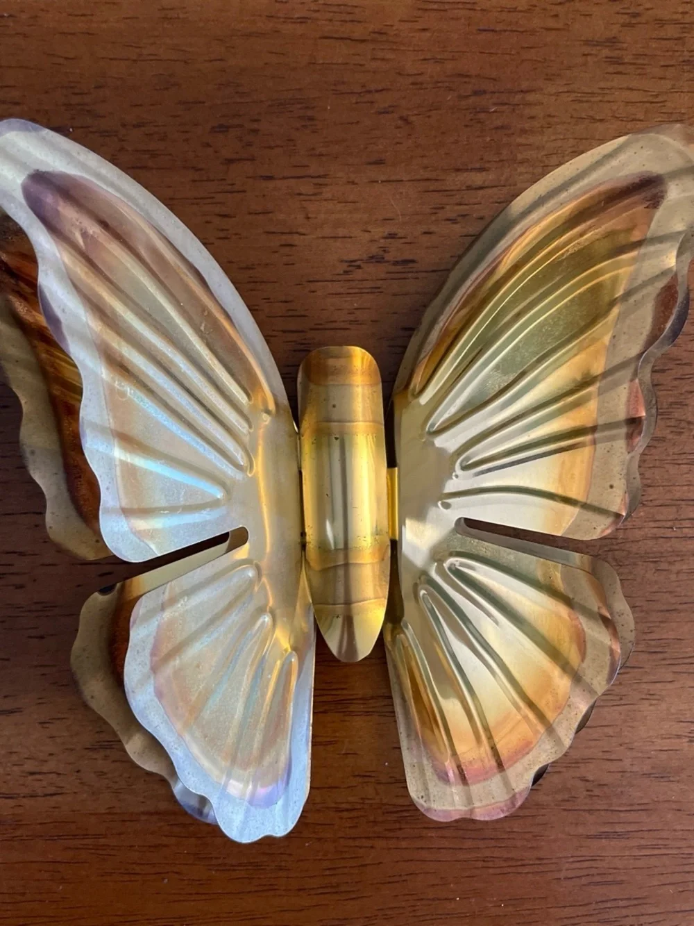 Hand Crafted Gold Butterfly Wall Accent